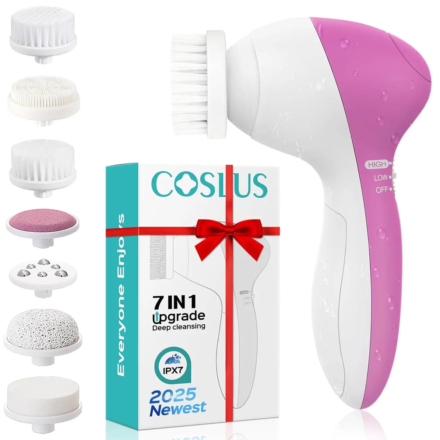 5-in-1 Electric Facial Cleansing Brush – Deep Clean & Massage Device