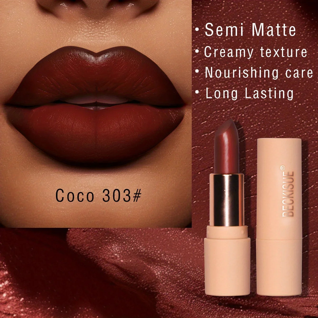 Long-Lasting Matte Lipstick – Waterproof & Smooth Finish