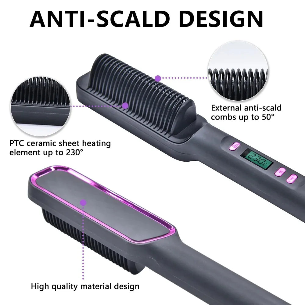 Electric Straightening Comb – Ionic Hair Styling Brush