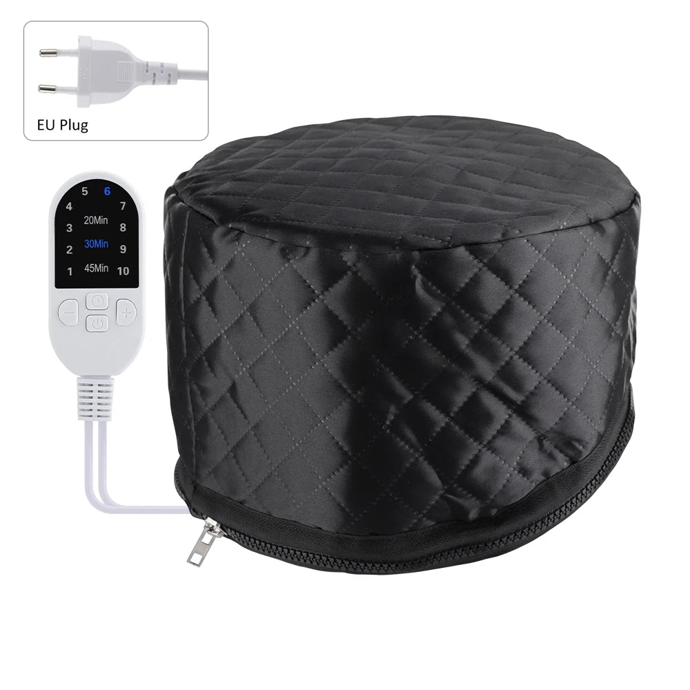 Heated Hair Steamer Cap – Adjustable Spa Hair Care Hat