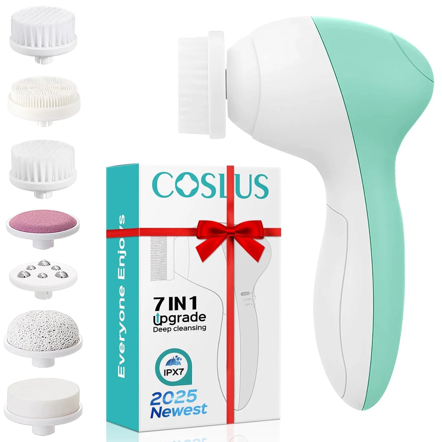 5-in-1 Electric Facial Cleansing Brush – Deep Clean & Massage Device