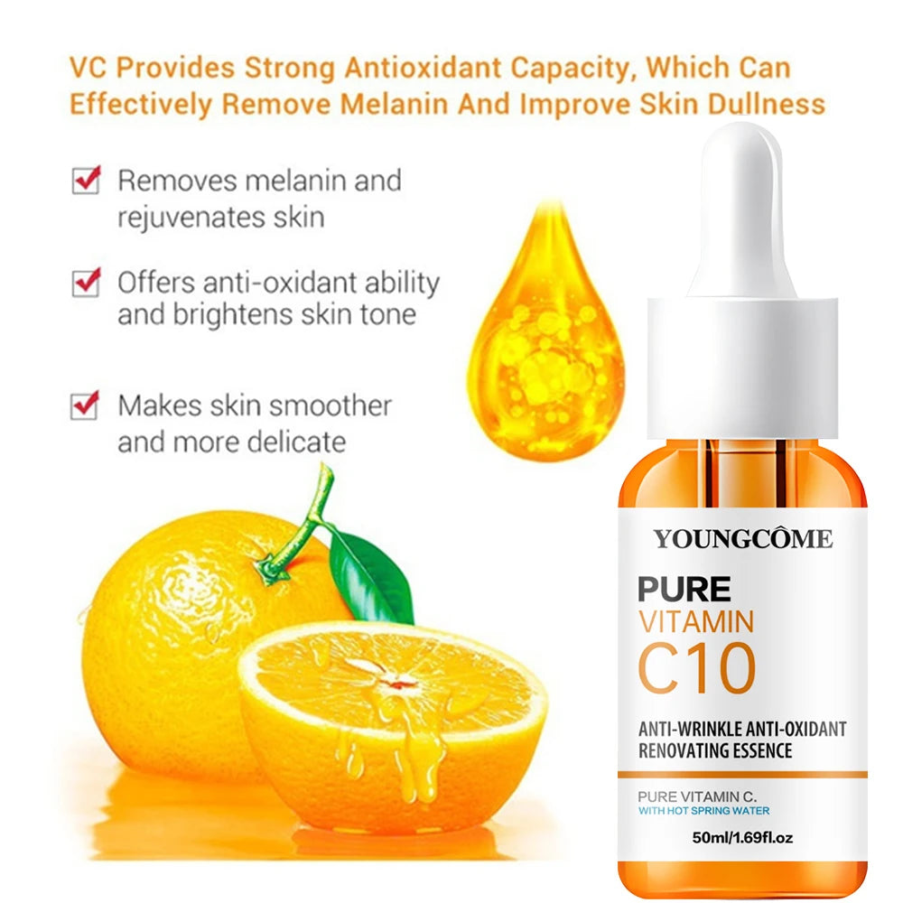 Vitamin C Facial Essence – Hyaluronic Acid Brightening & Anti-Aging Serum