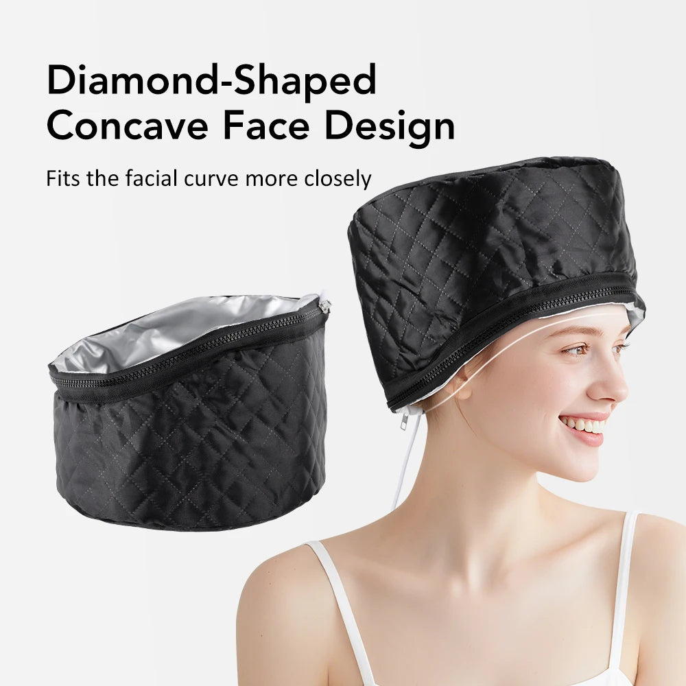 Heated Hair Steamer Cap – Adjustable Spa Hair Care Hat