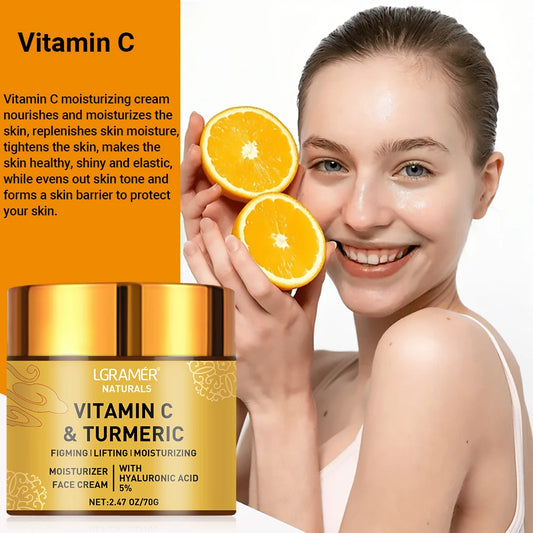Turmeric Vitamin C Face Cream – Retinol Moisturizing & Skin Brightening Repair Cream