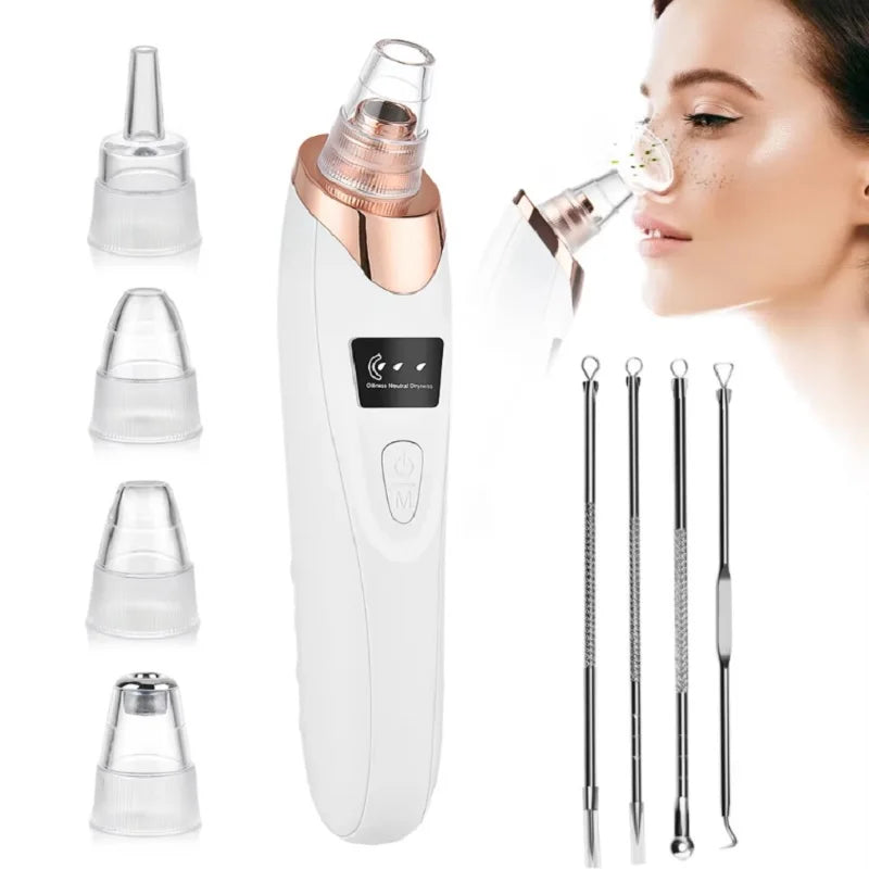 3-Mode Blackhead Remover – Electric Pore Vacuum & Deep Facial Cleansing Tool