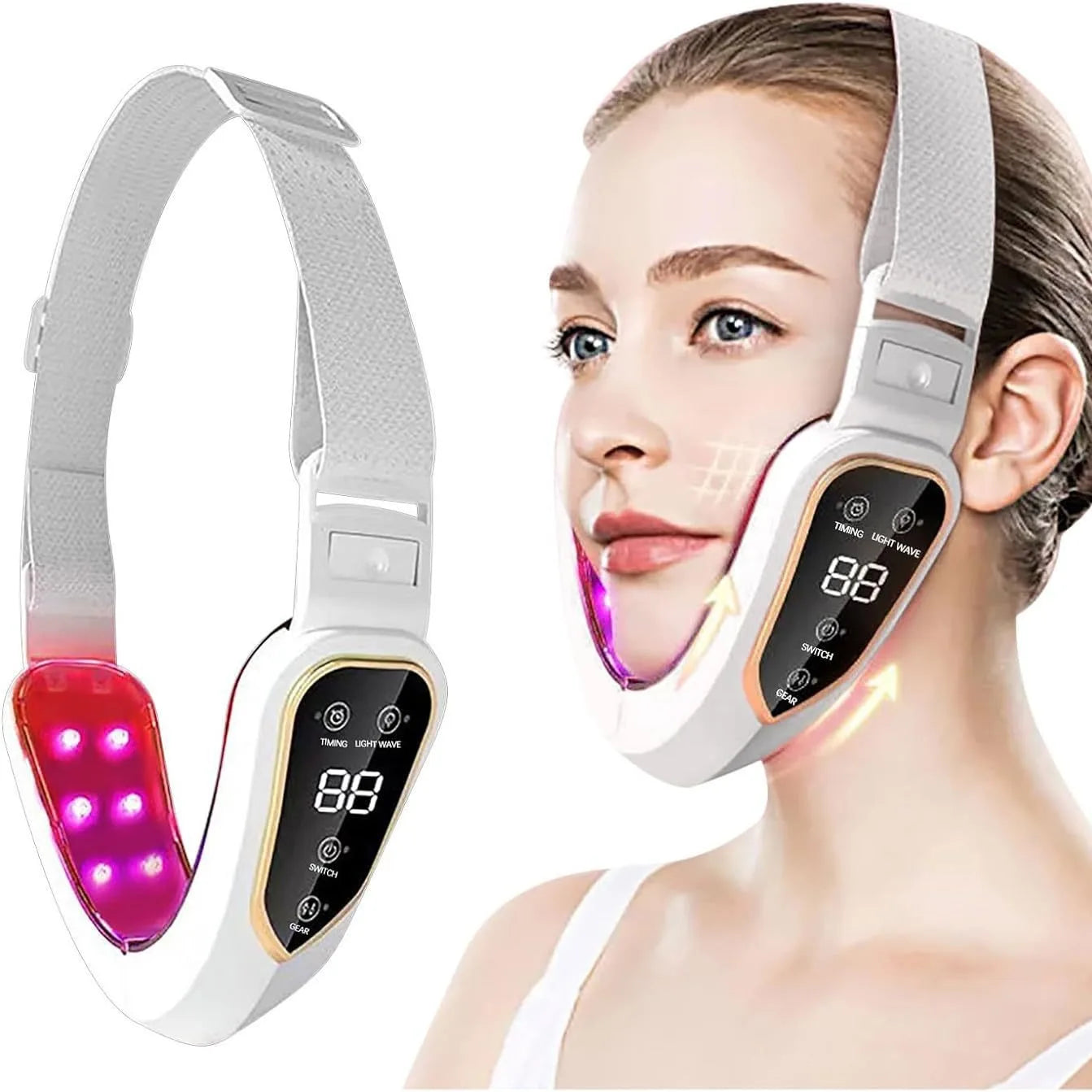 12-Gear Electric Facial Lifting Massager – V-Line Slimming & Skin Firming Device