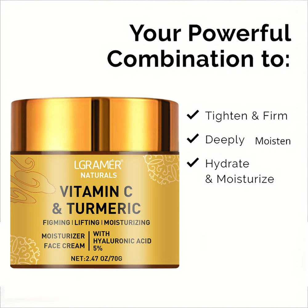 Turmeric Vitamin C Face Cream – Retinol Moisturizing & Skin Brightening Repair Cream
