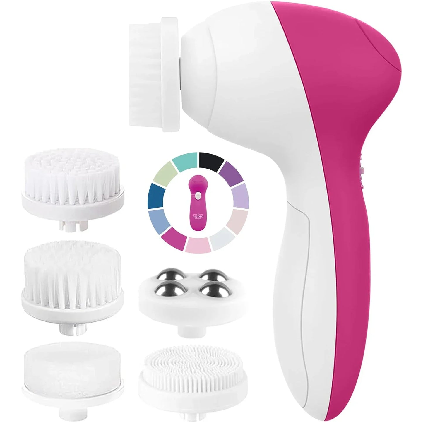 5-in-1 Electric Facial Cleansing Brush – Deep Clean & Massage Device